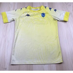 Kappa Mens Yellow Short Sleeve Soccer L-RFC Football Shirt Jersey Size L